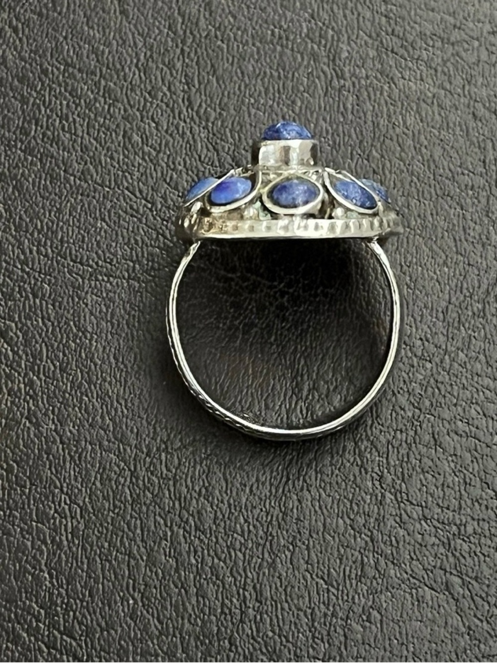 🟦SALE🟦 Vintage sterling silver and sodalite dome ring - Picture 3 of 4